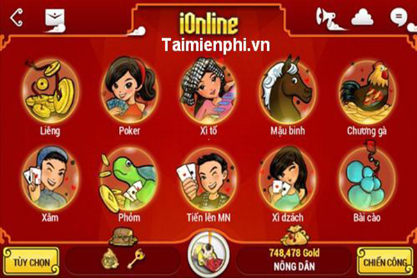 Ứng dụng iOnline Tổng hợp ứng dụng đánh bài trên điện thoại