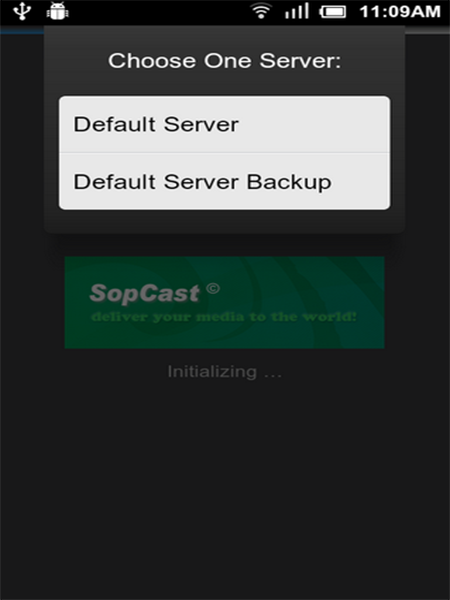 Các bạn cần chọn vào Default Server cach-xem-bong-da-truc-tuyen-keonhacai-tren-dien-thoai-android2