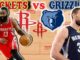 Memphis Grizzlies vs Houston Rockets