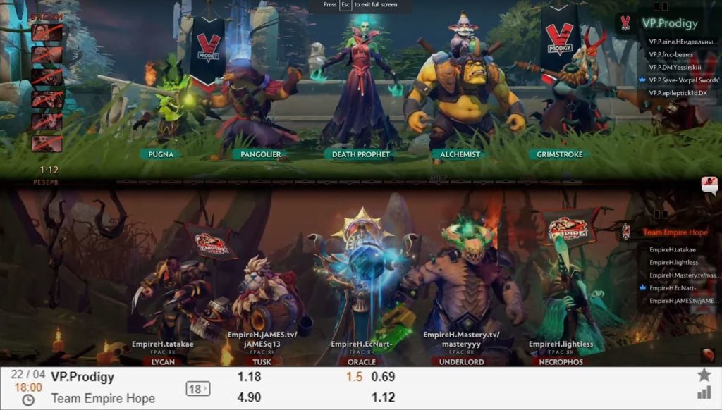 VP Prodigy vs Team Empire Hope