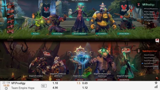 22 Apr- eSport - VP Prodigy vs Team Empire Hope (Ver.1) VP Prodigy vs Empire Hope