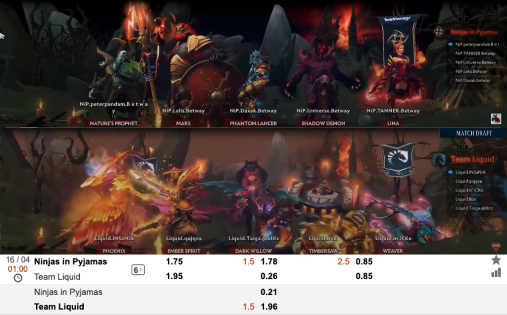 Ninjas in Pyjamas vs Team Liquid