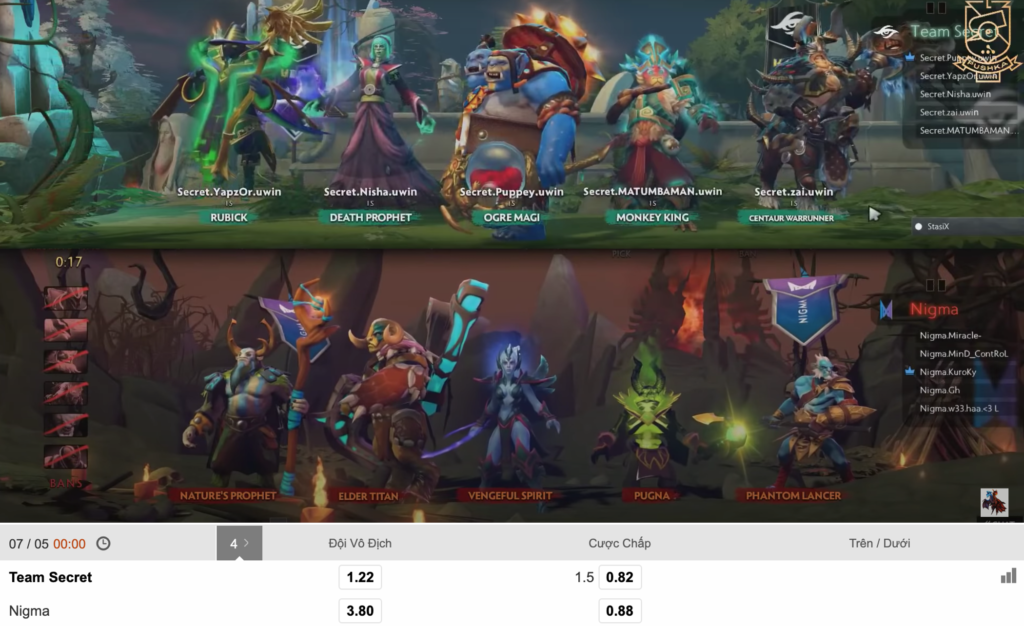 Team Secret vs Nigma 