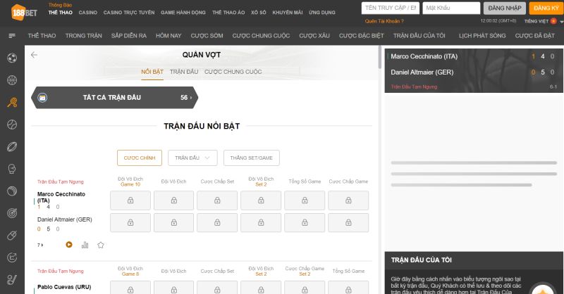 Đăng ký tài khoản cá độ quần vợt tại 188bet đơn giản Hướng Dẫn Cá Cược Quần Vợt Cách Đặt Cược Tại 188bet