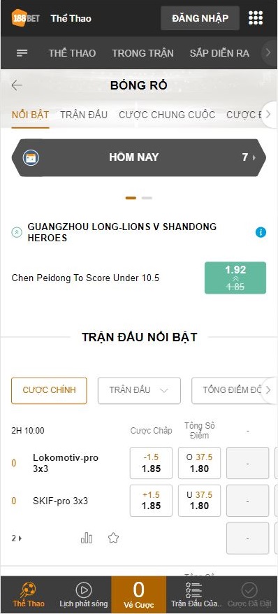 Cá cược bóng rổ tại nhà cái 188bet Hướng Dẫn Cá Cược Bóng Rổ Tại 188bet Cho Người Mới