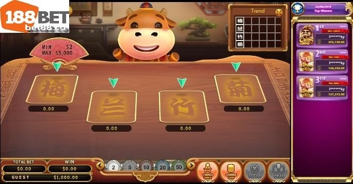 Trò chơi bắt nguồn từ Trung Quốc và lá Slot game có tỷ lệ thắng lớn Hướng Dẫn Chơi Game Chú Bò May Mắn - Lucky Pull Tại 188bet