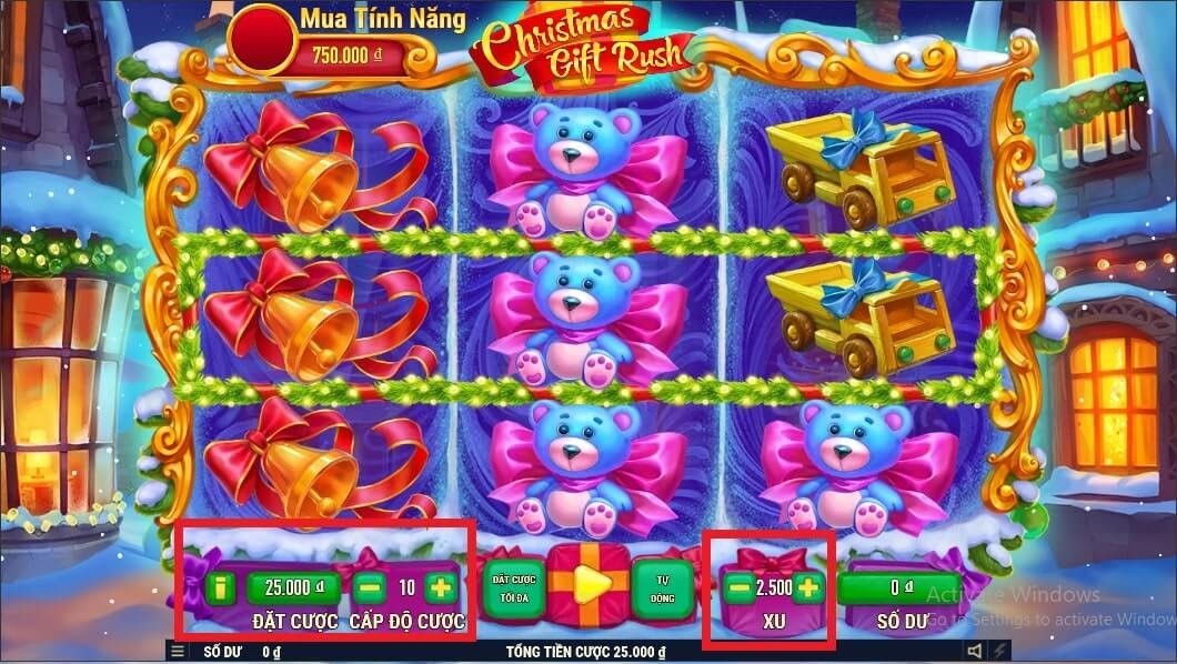 Giao diện chính và đặt cược trong game Cách Kiếm Tiền Online Mùa Covid Với Top 3 Trò Chơi Slot Game