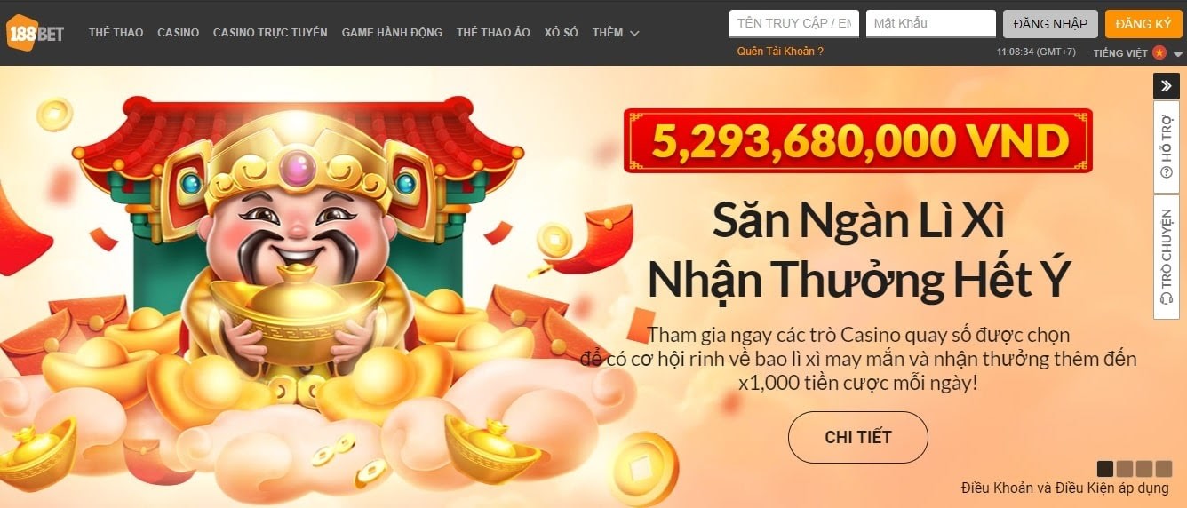 Săn lì xì và nhận thưởng dồi dào cùng 188BET Tham Gia Khuyến Mãi Săn Ngàn Lì Xì – Nhận Thưởng Hết Ý