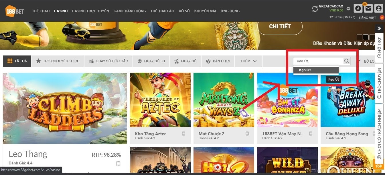 Giao diện 188BET Top Các Trò Chơi Vui Nhộn Và Dễ Kiếm Tiền Nhất Hiện Nay