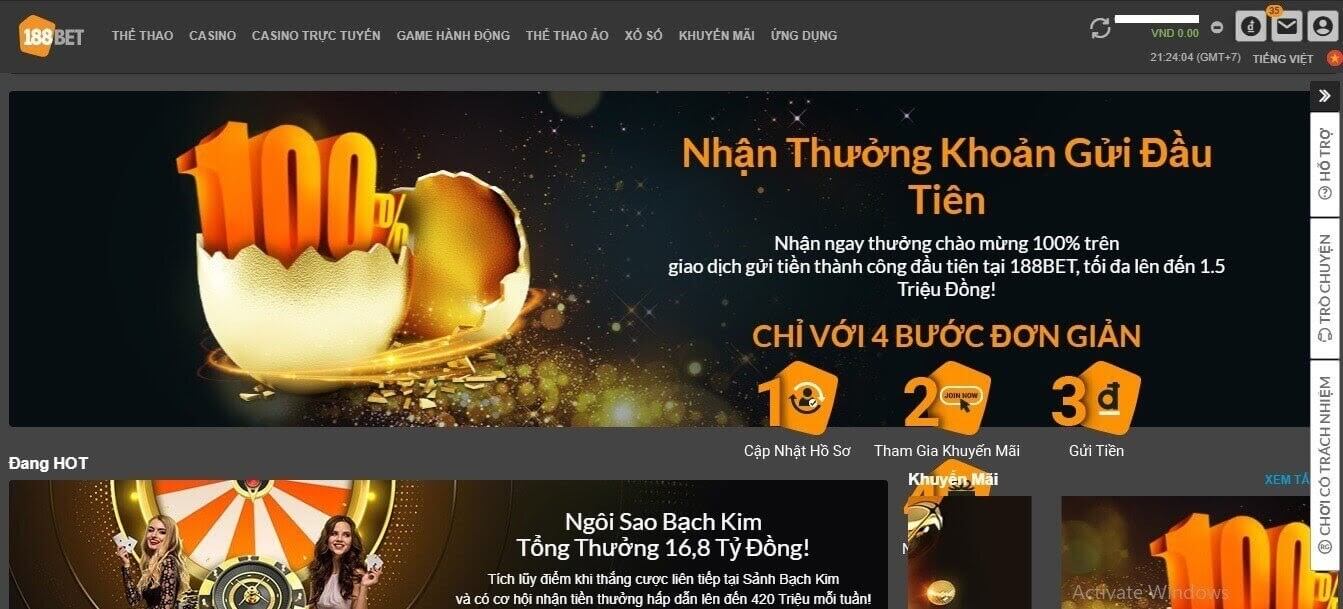 Trang chủ 188BET Tỷ Lệ Cược Olympic Tokyo 2020 Cao Nhất Tại Nhà Cái 188BET