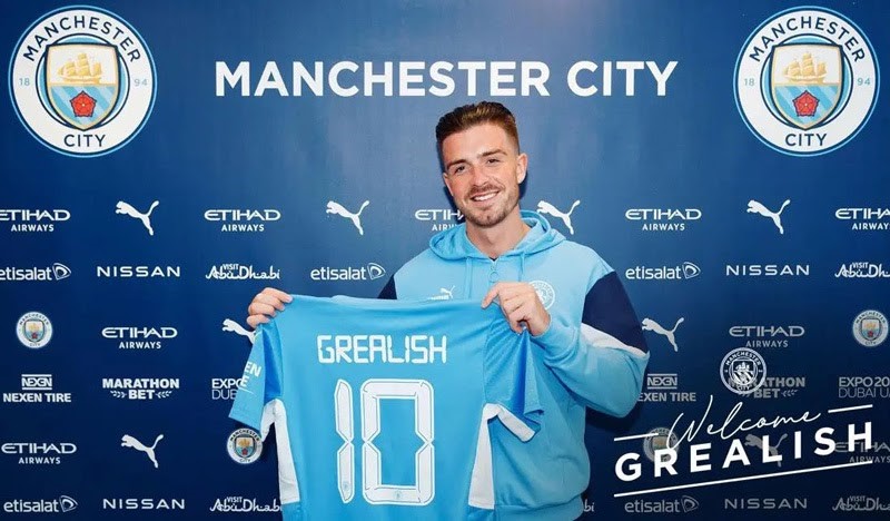 Jack Grealish chuyển đến Man City sau khi rời đội bóng hạng trung Aston Villa Jack Grealish Chuyển Đến Man City Với Mức Giá Kỷ Lục