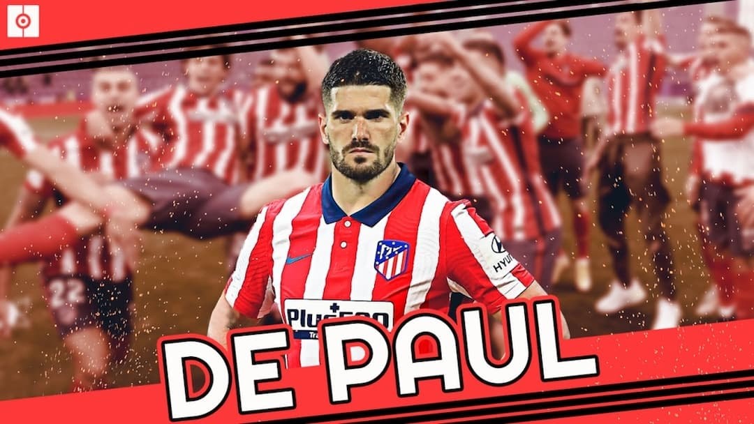 De Paul là một tân binh của Atletico Madrid Top Tiền Vệ La Liga Được Đánh Giá Cao Nhất Mùa Giải 2021-22