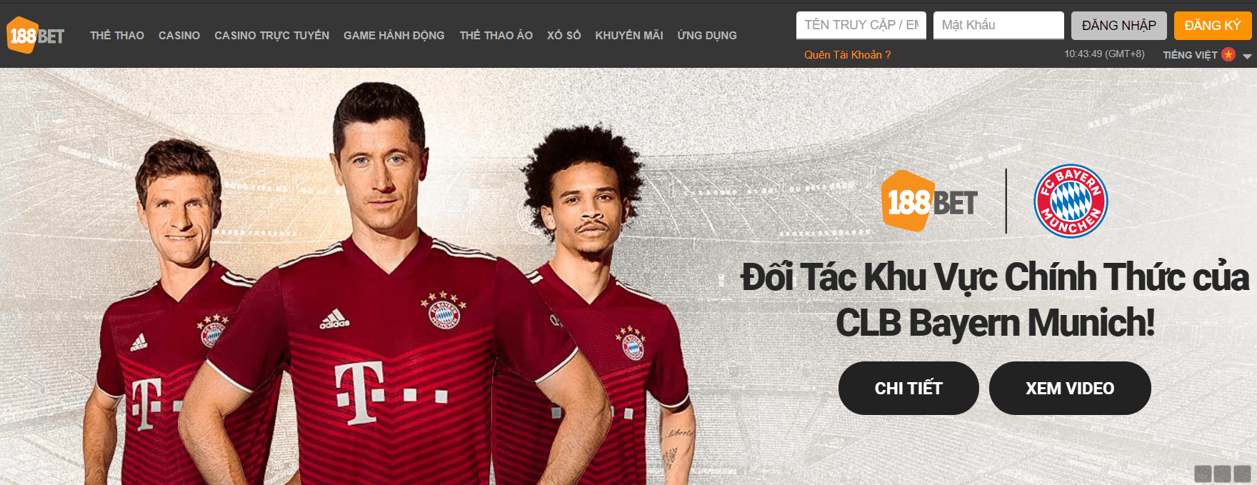 Vui cùng môn thể thao vua tại 188bet Giới thiệu nhà cái 188BET