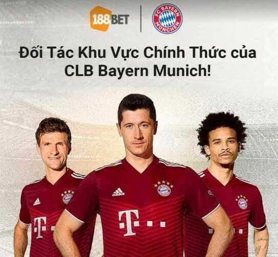 Hợp đồng giữa Bayern và 188bet mang đến nhiều hy vọng 4 brand đang hợp tác với nhà cái 188BET bạn đã biết chưa?