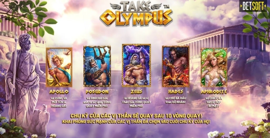 Hướng tới đỉnh Olympus Hướng tới đỉnh Olympus: Game thần thoại đặc sắc 2000x thưởng