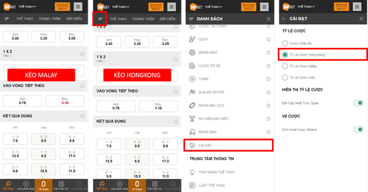 Cách cài đặt các kiểu xem cược 188bet như thế nào