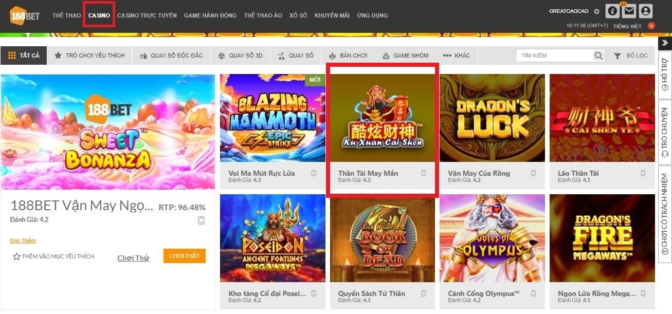 Tìm game Thần Tài May Mắn của nhà phát hành Skywind Group Thần Tài May Mắn: Game đơn giản nhưng dễ thắng đậm