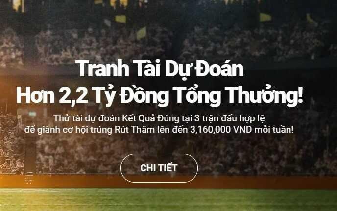 Sự kiện hấp dẫn của 188bet Khuyến mãi tranh tài dự đoán 188bet tổng thưởng 2,2 Tỷ Đồng