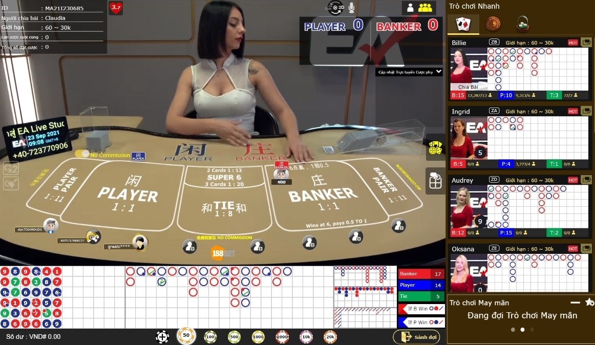 Một phòng chơi tại Sảnh Đế Vương Review sàn casino cực hot: Sảnh Đế Vương 188BET