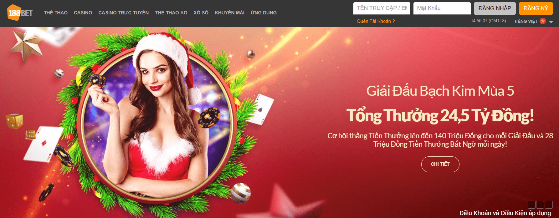 Quà Tặng Giáng Sinh Từ Sảnh Bạch Kim - Chỉ có tại 188bet