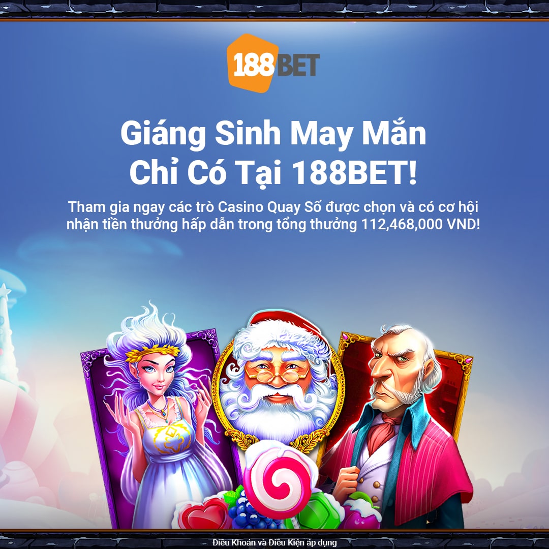 Chương trình Giáng sinh may mắn chỉ có tại 188bet "NÓNG" cùng Giáng Sinh May Mắn - Game hay chỉ có tại 188BET