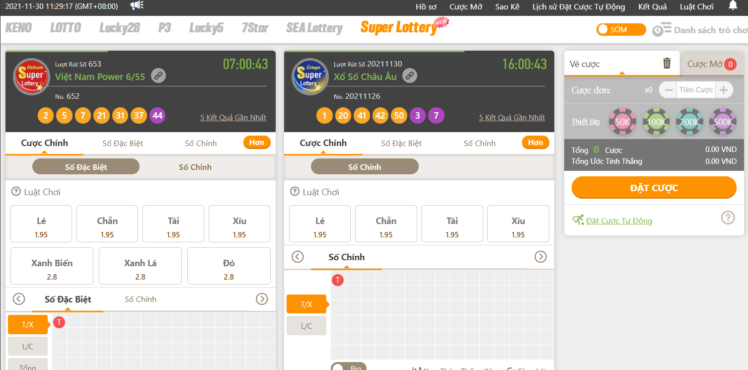 Có khá nhiều hình thức cá cược cho xổ số Super Lottery Xổ số Super Lottery trên 188bet Bí quyết tiền thưởng về tay