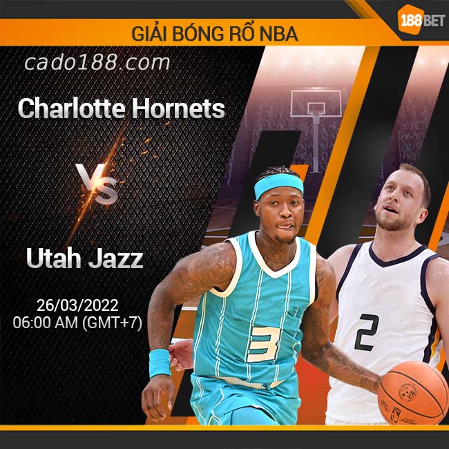Utah Jazz sẽ tiếp tục hành trình ở bờ Đông nước Mỹ với điểm dừng chân tiếp theo tại Spectrum Center Soi kèo bóng rổ Charlotte Hornets vs Utah Jazz, 26/3