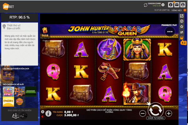 Tìm kiếm bí ẩn trong John Hunter và Lăng Mộ của Nữ Hoàng Scarab. TOP 5 game mùa hè thịnh hành nhất 2022 tại 188bet