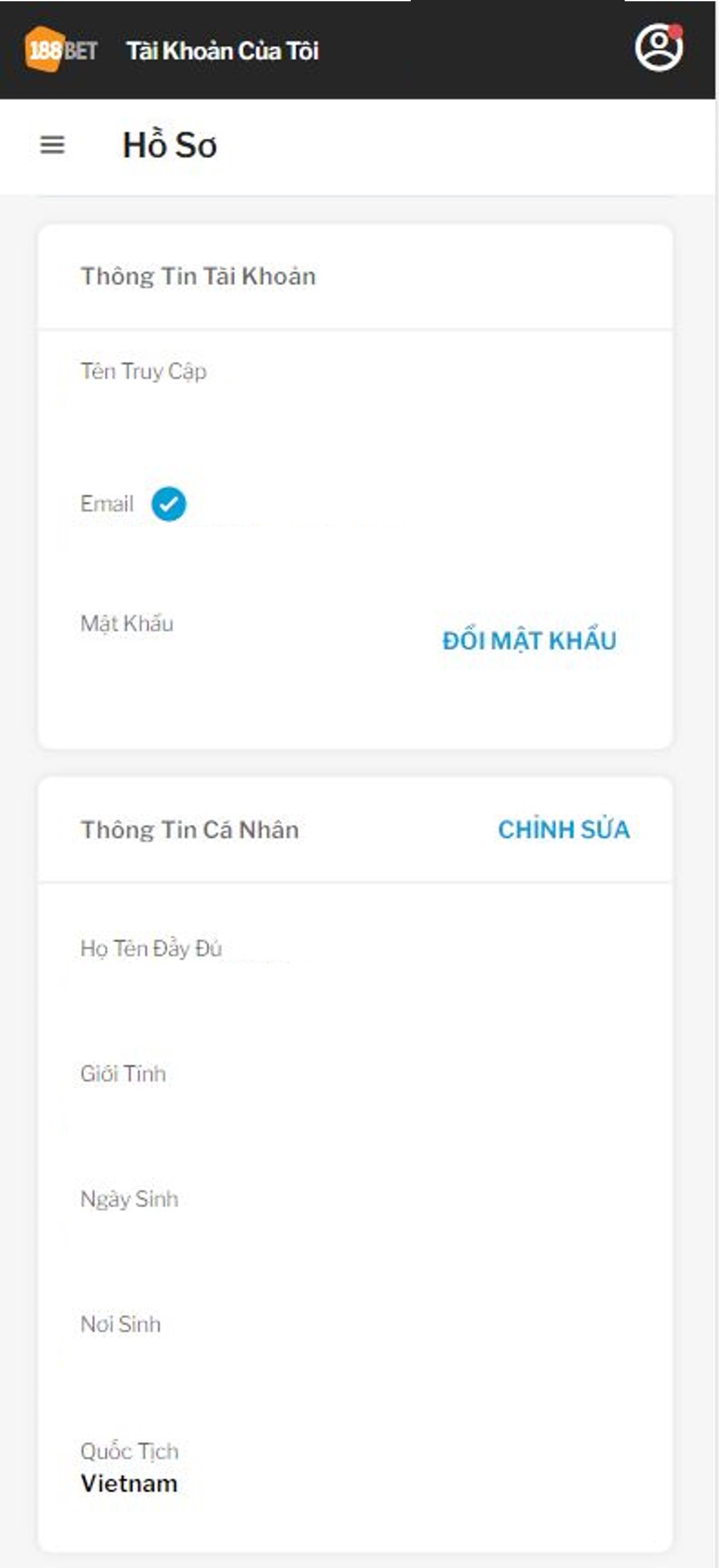 Hướng dẫn đăng ký 188bet trên điện thoại