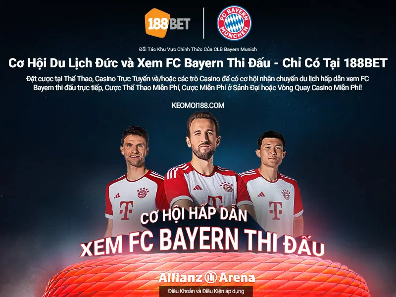 Chương trình rút thăm trúng thưởng cơ hội du lịch Đức và xem FC Bayern thi đấu khuyến mãi đến đức